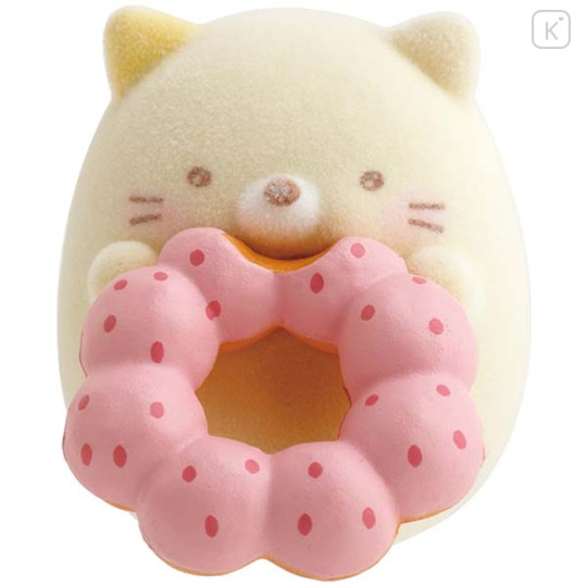 Japan San-X Mister Donut Petit Mascot - Sumikko Gurashi : Neko Calico Cat - 3