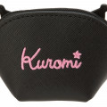 Japan Sanrio Artificial Leather Mini Pouch (S) - Kuromi - 5