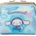Japan Sanrio Cinnamoroll Keychain Coin Purse - Iridescent Sky Blue - 5