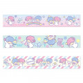 Japan Sanrio Washi Masking Tape 3 Rolls Set Can - Little Twin Stars - 4