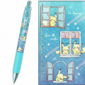 Japan Pokemon Mechanical Pencil - Pikachu number025 Window Star Night Light Blue - 1