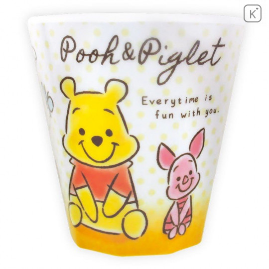 Japan Disney Acrylic Tumbler - Winnie the Pooh & Piglet Smile - 1