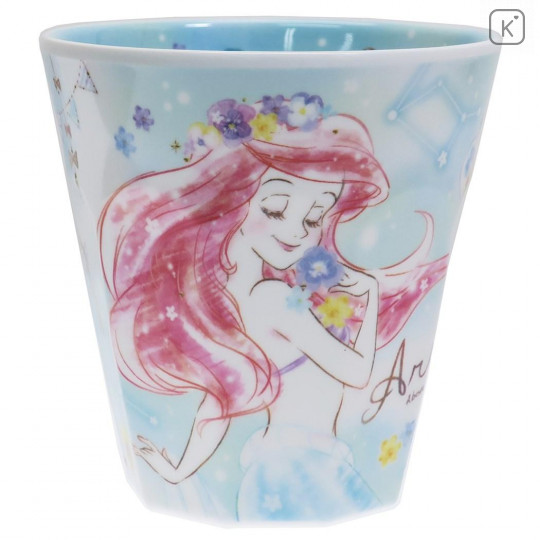 Japan Disney Princess Acrylic Tumbler - Little Mermaid Ariel Blue & White - 1