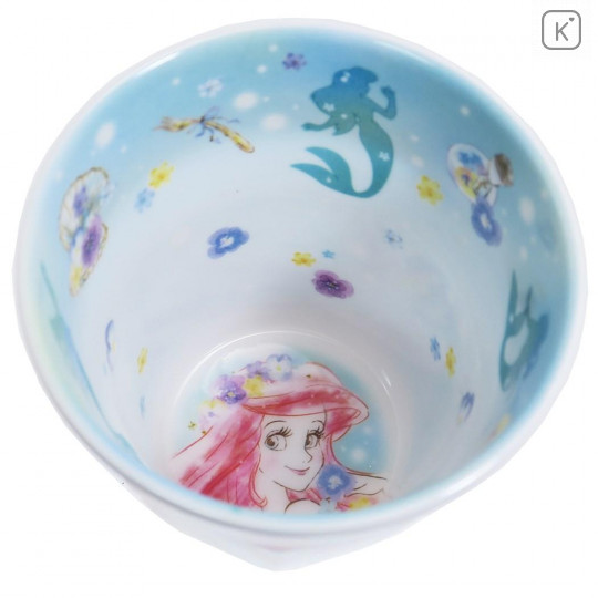 Japan Disney Princess Acrylic Tumbler - Little Mermaid Ariel Blue & White - 2