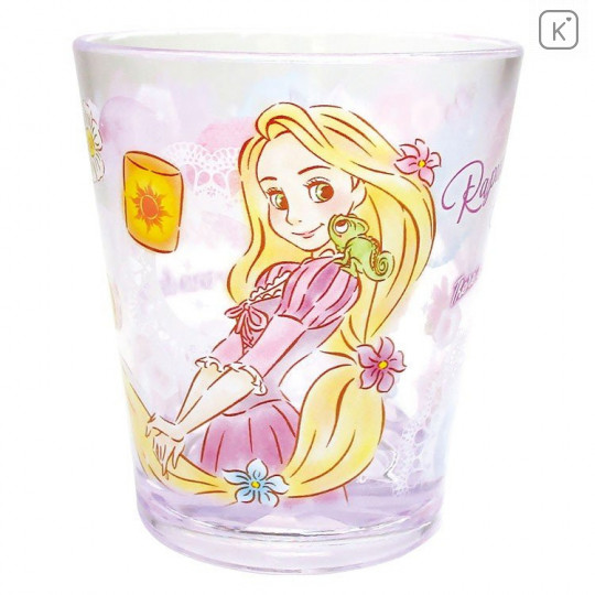 Japan Disney Princess Acrylic Tumbler Clear Airy - Rapunzel - 1