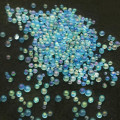 Iridescent Pastel Glass Clear Bead Ball - Blue - 1