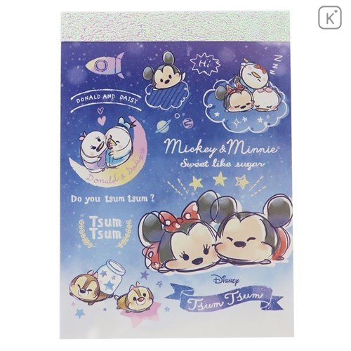 Japan Disney Mini Notepad - Tsum Tsum Star Night - 1