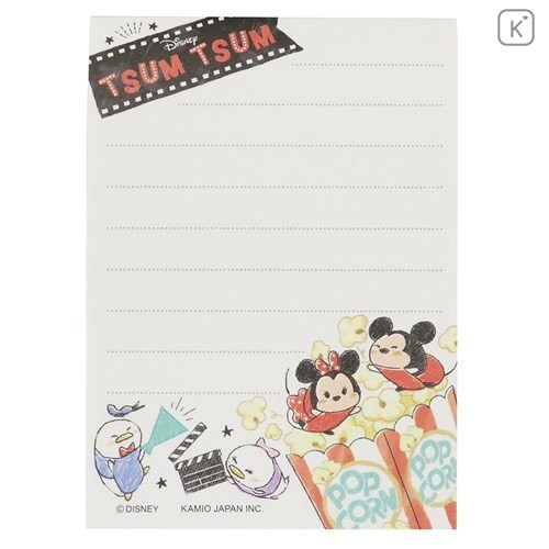 Japan Disney Mini Notepad - Tsum Tsum Popcorn - 2