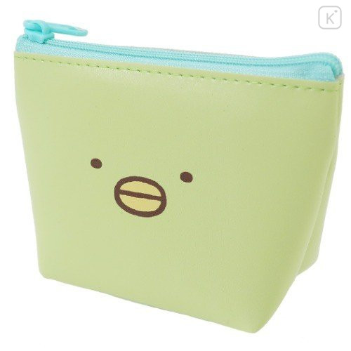 Japan Sumikko Gurashi Triangular Mini Pouch - Green Penguin? - 1