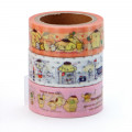 Japan Sanrio Pompompurin Washi Paper Masking Tape - 3 Rolls Set Ice Cream Parfait - 3