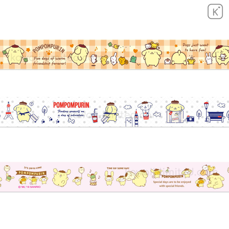 Sanrio Pompompurin Masking Roll Sticker Masking Tape Pom pom purin Japan 