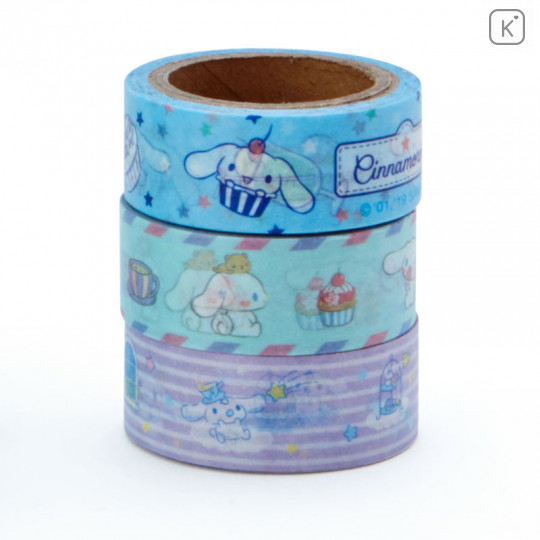 Japan Sanrio Cinnamoroll Washi Paper Masking Tape - 3 Rolls Set Ice Cream Parfait - 3