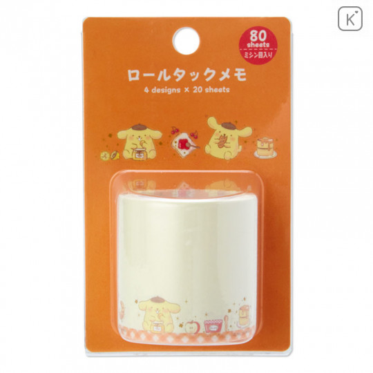 Japan Sanrio Sticker Memo Roll Tape - Pompompurin - 2