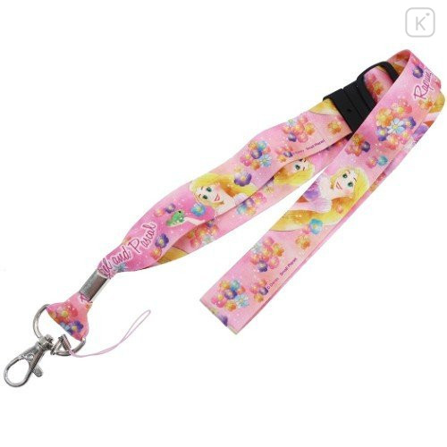 Japan Disney Neck Strap - Rapunzel Pink - 1