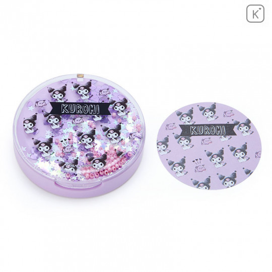 Japan Sanrio Memo Pad with Glitter Case - Kuromi - 1