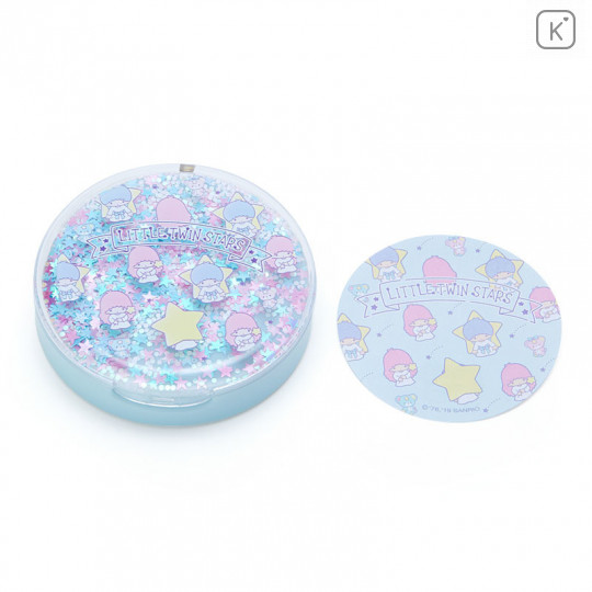 Japan Sanrio Memo Pad with Glitter Case - Little Twin Stars - 1