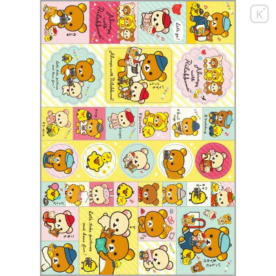 Japan San-X A6 Notepad - Rilakkuma : Chairoikoguma Always Together B - 2