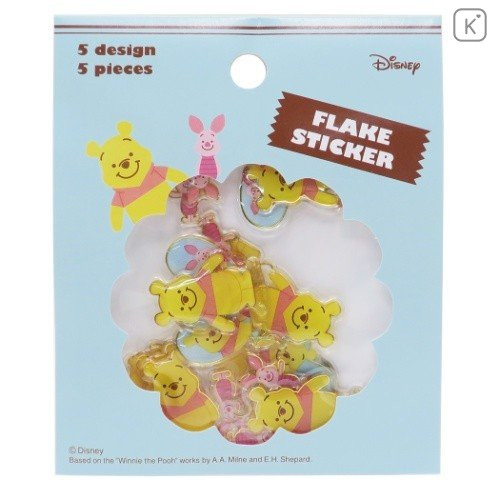 Japan Disney Seal Flake Sticker - Winnie the Pooh & Piglet - 1