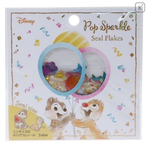 Japan Disney Seal Flake Sticker - Chip & Dale - 1