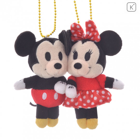 Japan Disney Store Plush Keychain - Mickey & Minnie - 1