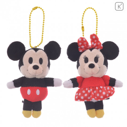 Japan Disney Store Plush Keychain - Mickey & Minnie - 4