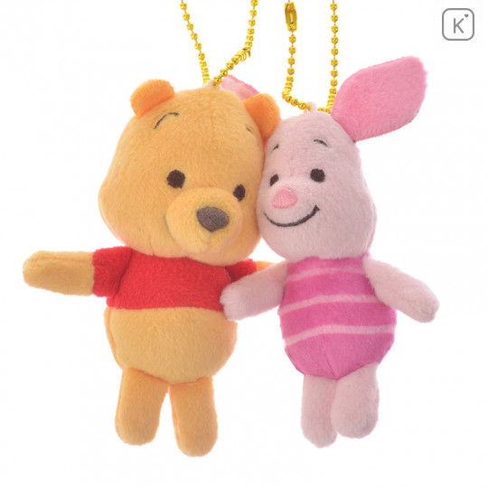 Japan Disney Store Plush Keychain - Winnie the Pooh & Piglet - 1