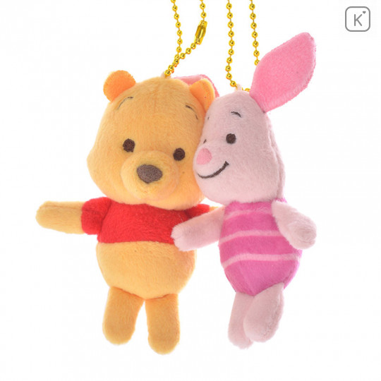 Japan Disney Store Plush Keychain - Winnie the Pooh & Piglet - 2