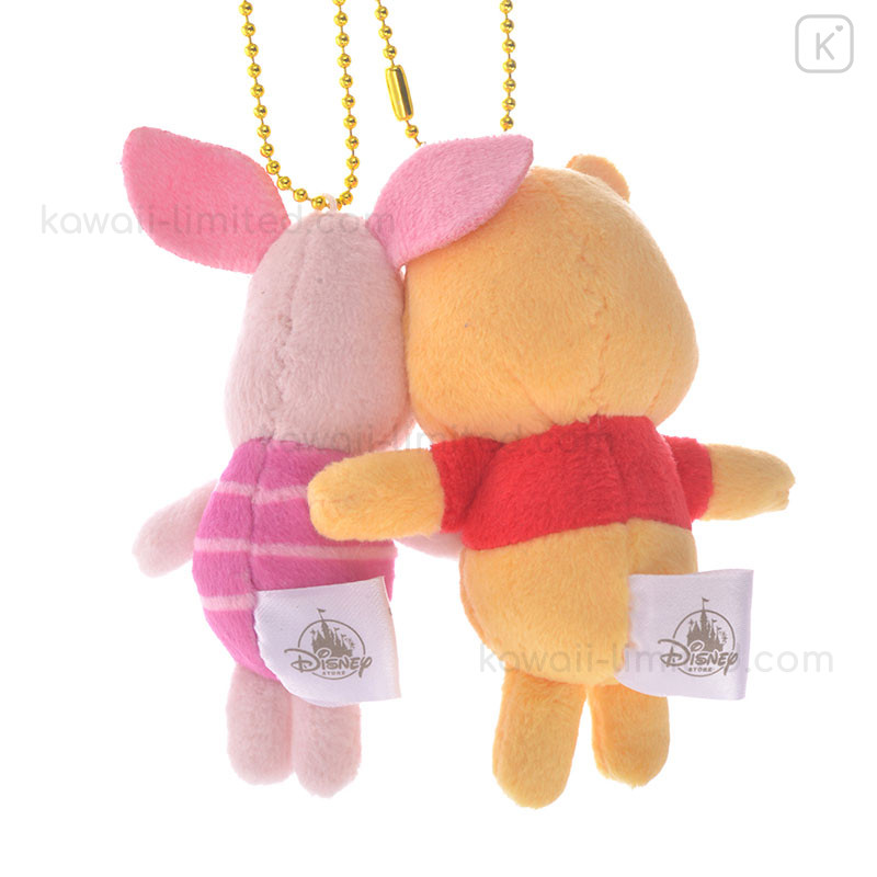 Japan Disney Plush Keychain Winnie the Pooh & Piglet Kawaii Limited
