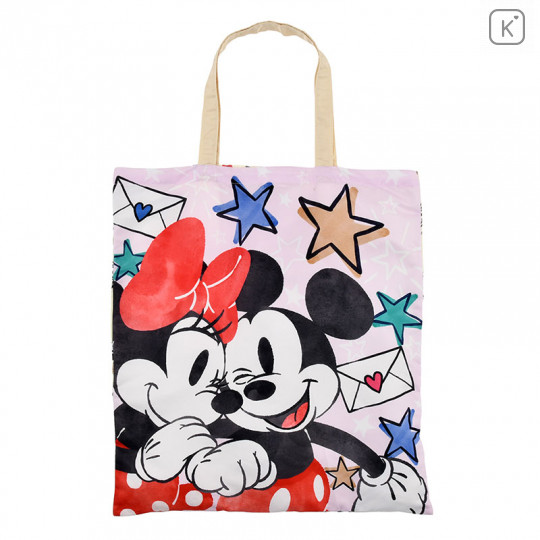 Japan Disney Store Eco Shopping Bag - Micky & Minnie Always Better Together - 1