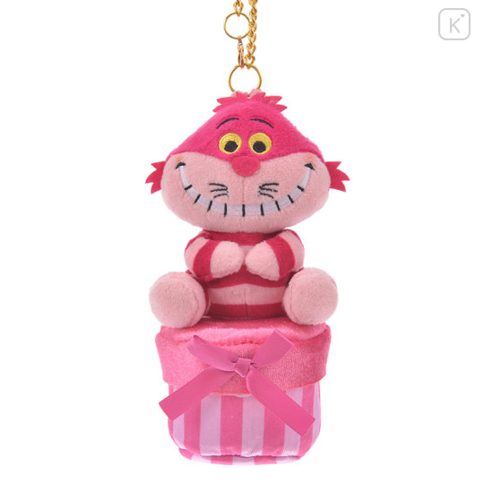 Japan Disney Plush Keychain Cheshire Cat & Secret Box Kawaii Limited