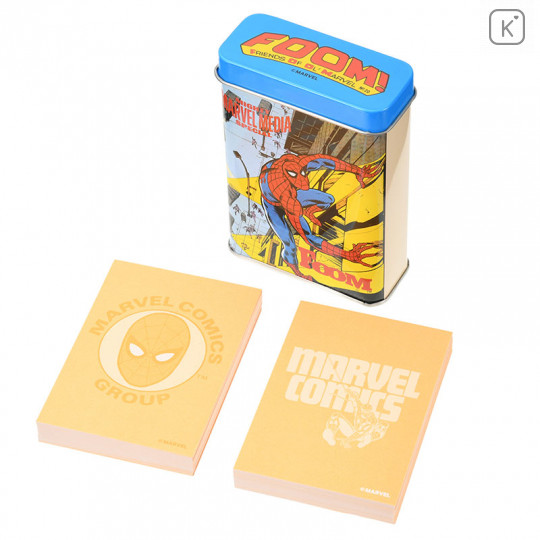 Japan Marval Comics Memo Pad with Tin Can - Spider Man - 3