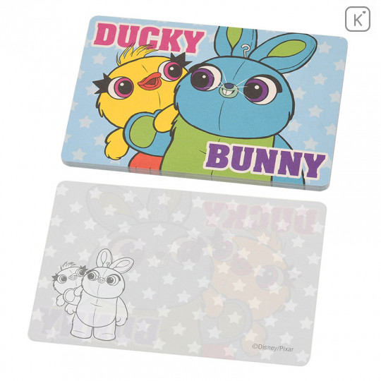 Japan Disney Store Memo Pad with Cassette Tape - Toy Story 4 Bunny & Ducky - 3