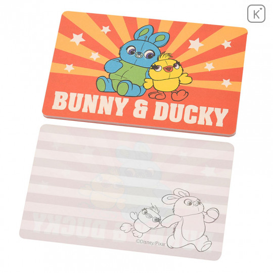Japan Disney Store Memo Pad with Cassette Tape - Toy Story 4 Bunny & Ducky - 4
