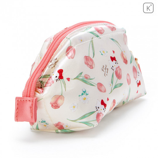 Japan Sanrio Cosmetic Makeup Pouch - Hello Kitty Flower - 2