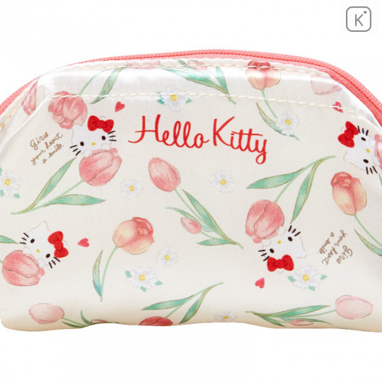 Japan Sanrio Cosmetic Makeup Pouch - Hello Kitty Flower - 4
