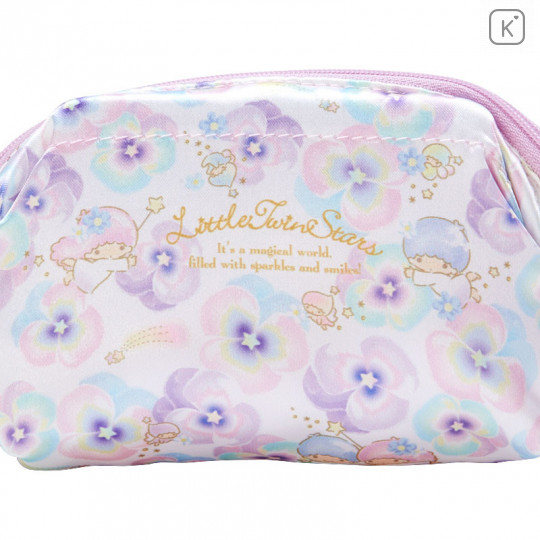 Japan Sanrio Cosmetic Makeup Pouch - Little Twin Stars Flower - 4