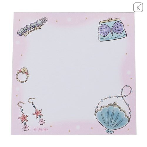 Japan Disney Sticky Notes - Princess Little Mermaid Ariel Watercolor - 2