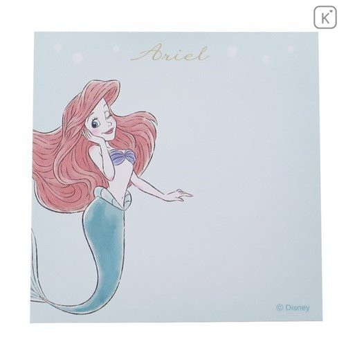 Japan Disney Sticky Notes - Princess Little Mermaid Ariel Watercolor - 4