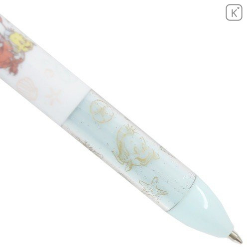 Japan Disney Two Color Mimi Pen - Princess Little Mermaid Ariel & Ribbon - 2