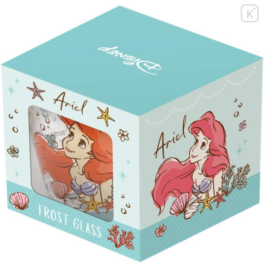 Japan Disney Princess Glass Tumbler - Little Mermaid Ariel - 3