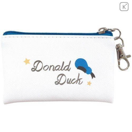 Japan Disney Flat Mini Pouch - Donald Duck Faces - 2