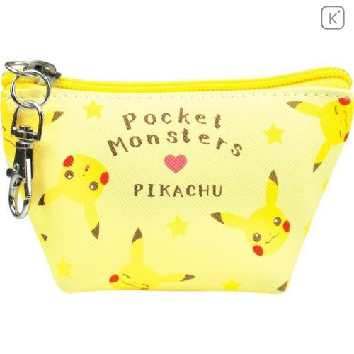Japan Pokemon Triangular Mini Pouch - Pikachu - 1