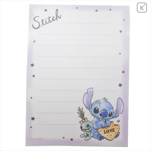 Japan Disney Mini Notepad - Stitch & Scrump Love - 2