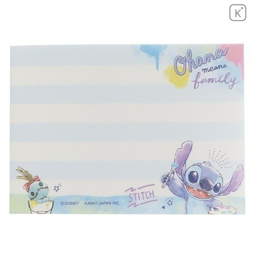 Japan Disney Mini Notepad - Stitch Painting - 3