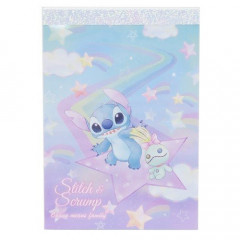 Japan Disney Mini Notepad - Stitch & Stars