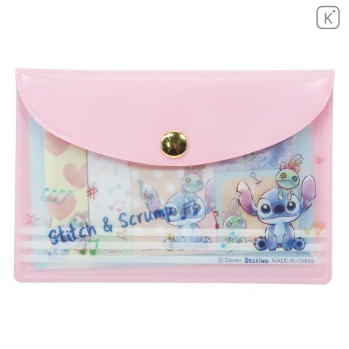 Japan Disney Stitch Sticky Notes & Folder Set - 1