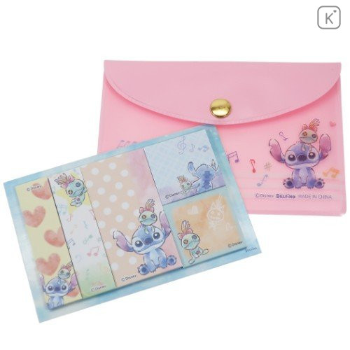 Japan Disney Stitch Sticky Notes & Folder Set - 2