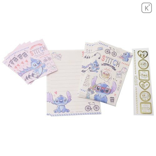 Japan Disney Mini Letter Envelope Set - Stitch - 1