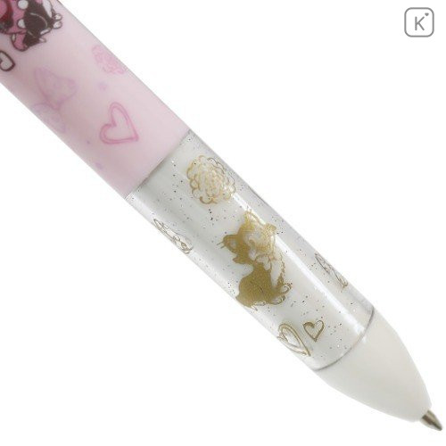 Japan Disney Two Color Mimi Pen - Minnie Mouse & Ribbon ver2 - 2