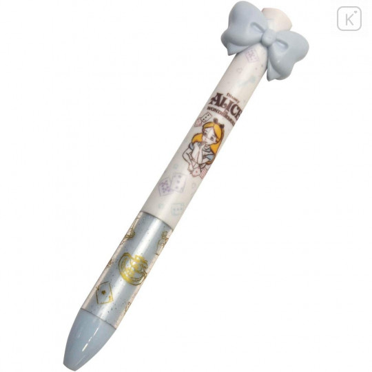 Japan Disney Two Color Mimi Pen - Alice in Wonderland & Ribbon ver2 - 1